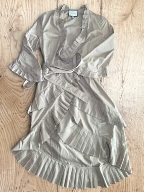 Alexis Ruffle Trench Dress Coat